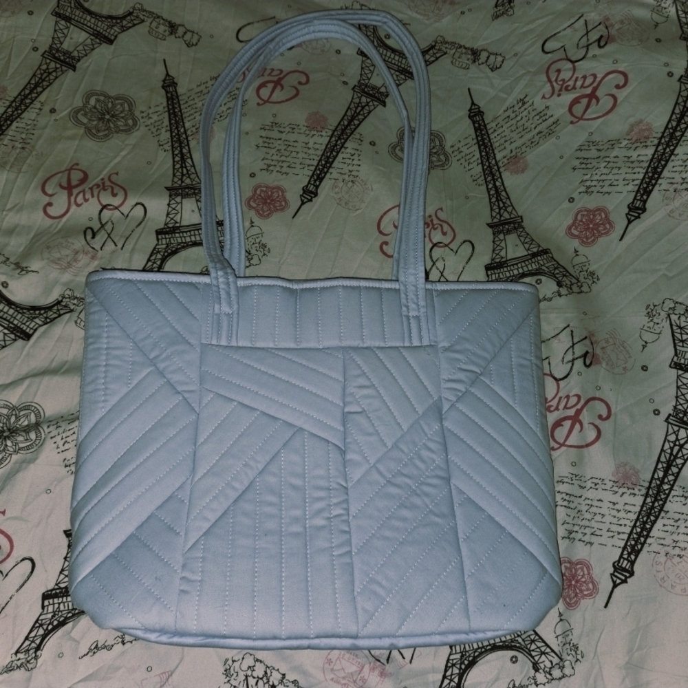 Vera Bradley Blue Quilted Tote Bag - Picture 3 of 6